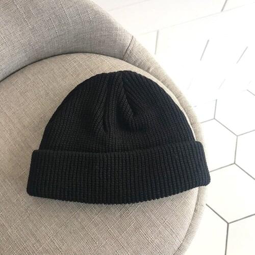 Men Women Soft Solid Wool Knitted Beanie Skull Cap Winter Street Thick Warm Elastic Hats Unisex 2020 New Harajuku Red Black Gray