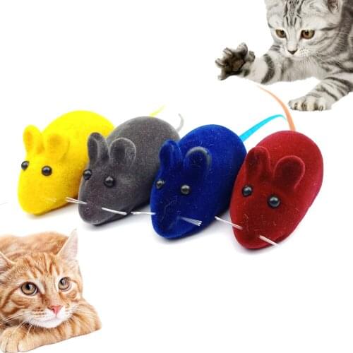 Silicone Mouse Cat Toy For Kitten Interactive Traning Chewing Vocal Simulation Plush Mouse Toy Cat Accessories