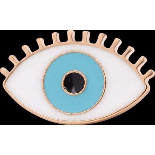 Cute Eye Brooch Enamel Ladies Retro Shirt Denim Pin Metal Badge Decoration Gothic Jewelry Accessories To For Friend Holiday Gift