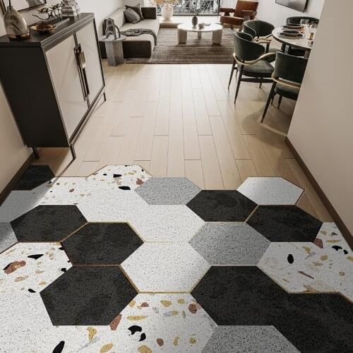 Nordic Plaid Home Door Mat Carpet PVC Anti-slip Indoor Outdoor Entrance Door Mat Living Room Can Be Freely Cut Custom Mat Carpet