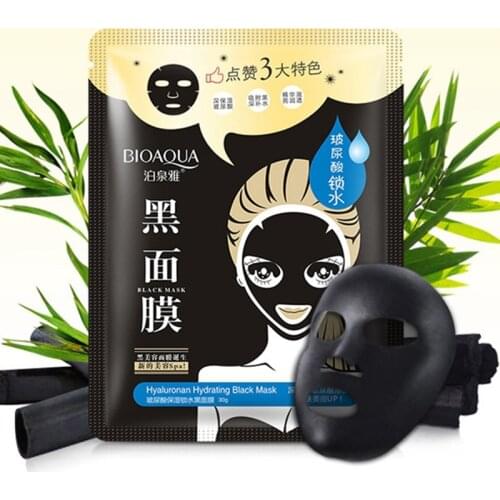 BIOAQUA Black Mask Moisturizing Facial Mask Nose Blackhead Remover Black Head Acne Treatments Face Care