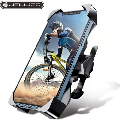 Jellico Bicycle Phone Holder Universal Mobile Phone Holder Bike Handlebar GPS Motorcycle Bracket Stand For iPhone 12 Pro Samsung