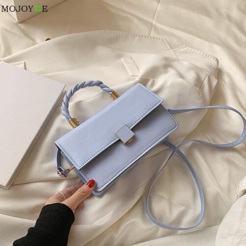Vintage Design Luxury Hand Bag Female Travel PU Leather Pure Color Shoulder Messenger Bag Casual Women Flap Handbags