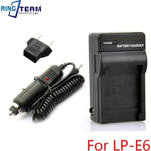 LC-E6 CBC-E6 LP-E6 Battery Charger & Car Adapter for Canon EOS 5D Mark II III / 5D 2 3 6D 7D 7D2 7DII 60D 60Da 70D 80D XC10