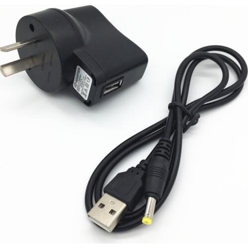 Eu Us Au Plug Charger+5V USB To DC 4.0x1.7 Mm Power Charging Charger Cable Supply for Sony PSP3000 PSP2000 PSP1000