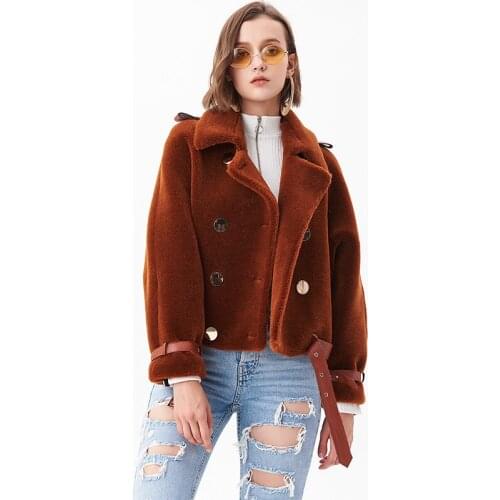 Shearing Women Winter Coat Real Sheep Fur Jacket Abrigos Mujer Invierno 2020 Y29ZHWP040 YY757
