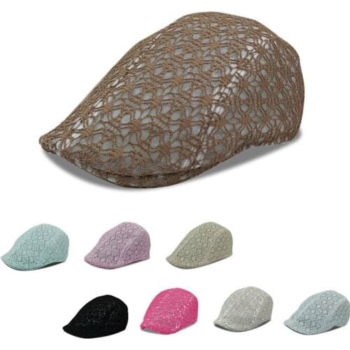 Womens Hats Korean Summer Mesh Men and Women Caps Couple Hats Ladies Hollow Breathable Sun Visor Berets