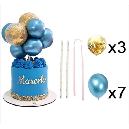 10pcs 5 Inch Metal Balloon Cake Topper Cloud Shape Confetti Balloons For Birthday Baby Shower Wedding Party Decor Home Supplies