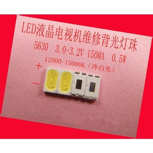 100piece/lot for repair Changhong Konka Skyworth LCD TV LED backlight SMD LEDs 3V 5630 Cold white light emitting diode