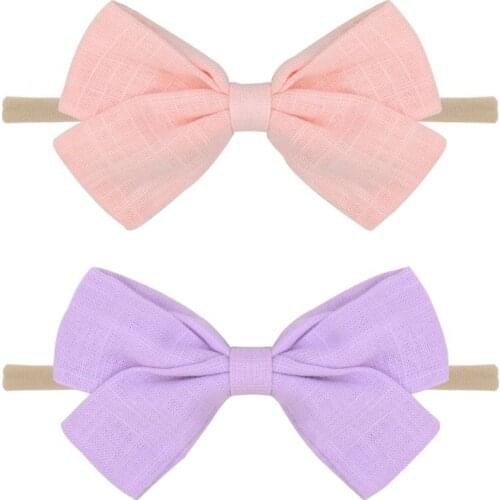 12 Pcs Baby Girls Nylon Headbands Newborn Infant Toddler Hairbands Soft Headwrap