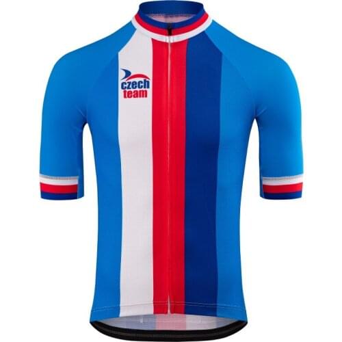 2020 Czech Team Mens Only Cycling Jersey Short Sleeve Bicycle Clothing Quick-Dry Riding Bike Ropa Ciclismo