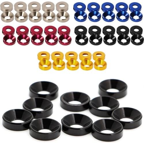 Aluminum Alloy M4 Anodized Countersunk Head Bolt Washers Gasket 10pcs/pack -Y103