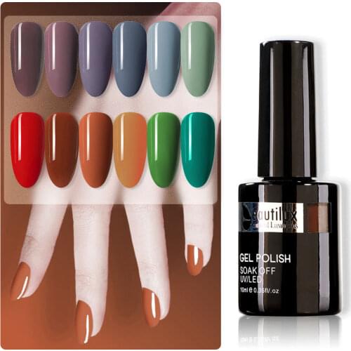 Beautilux Nail Gel Polish Autumn Color Collection Dark Colour Nail Gel Polish Lacquer UV LED Nails Polish Varnish Esmalt 10ml