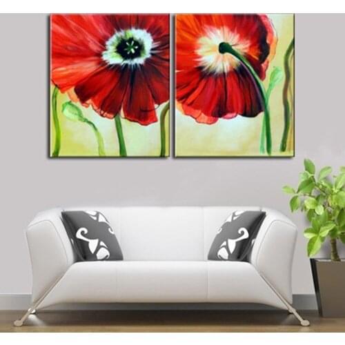 Unframed Colourful Leaf Trees Canvas painting Flower Blossom painting rectangle Wall Art Modular pictures for Home Decor