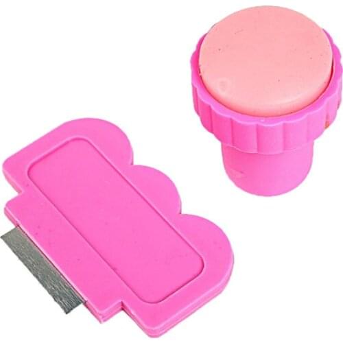 Large Small Scraper Nail Art Stamping Plate Kits Combo Double Ended Stamper Image Tool Nail Manicure Templates