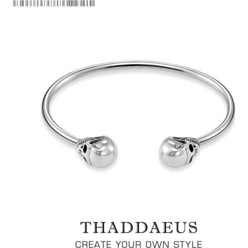 Bracelet Bangle Skull Europe Style Fashion Karma Rebel Jewelry Gift For Women Men,2020 Brand New Good Sterling 925 Silver Bangle