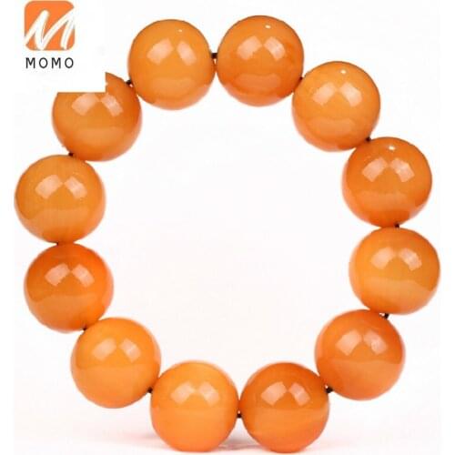 Selected Pure Natural Tibet Yak Skull Bracelet Horn Buddha Beads Bracelet round Beads Gold Silk Buddhist Zen 2021 New Bracelet