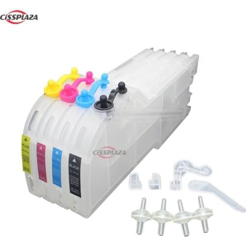CISSPLAZA 5sets LC11 LC38 long refillable Ink cartridge compatible for Brother DCP-6690CW DCP-165C DPC-385C DCP-535CN DCP-585CW