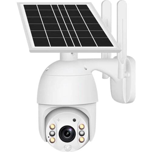Escam Solar Camera 4G SIM Card 1080P HD Solar Panel Outdoor Monitoring CCTV Camera Two-way Intrusion Alarm Long Standby