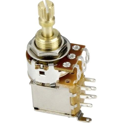 FLEOR 1PCS Push Push Pot Potentiometer B500K Linear Taper Short Split Shaft Pot for Electric Guitar Bass