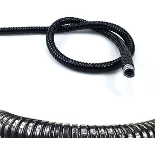 1meter Plastic coated metal hose Threaded corrugated pipe wire casing snake skin retaining pipe diameter 6mm-8mm-10mm-12mm-75mm