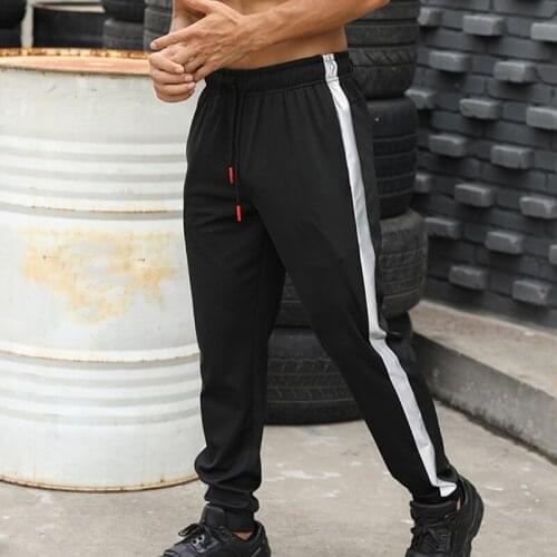 Fashion Men Sportswear Loose Running Pants Sweatpants Outdoor Trousers Mens Pants Fitness Elastic Belt Mens 2021 New