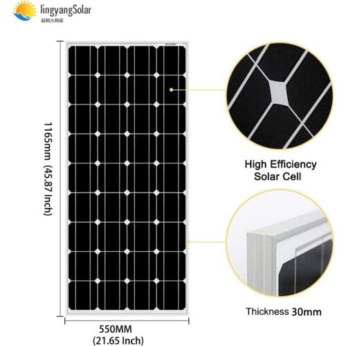 18V 100W/200W/300W/400W Monocrystalline Solar Panel for 12V Solar Battery Charge Home solar energy system 100W solar panels