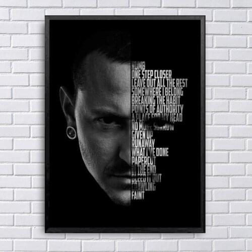 MT2035 Chester Bennington Music Star Quote Poster Painting Art Poster Print Canvas Home Decor Picture Wall Print