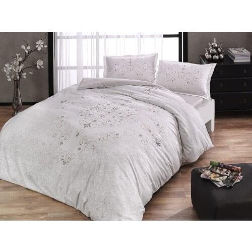 Taç Satin Duvet Cover Set Safara Double V01 - Gold