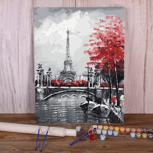 Landscape Painting By Numbers Kit Oil Paints 40*50 Painting On Canvas Home Decoration For Handiwork
