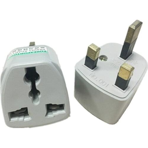 Wholesale 100pcs UK Plug Adapter Travel Converter AC Power Plug Power Charger Adapter , Power transfer Plug