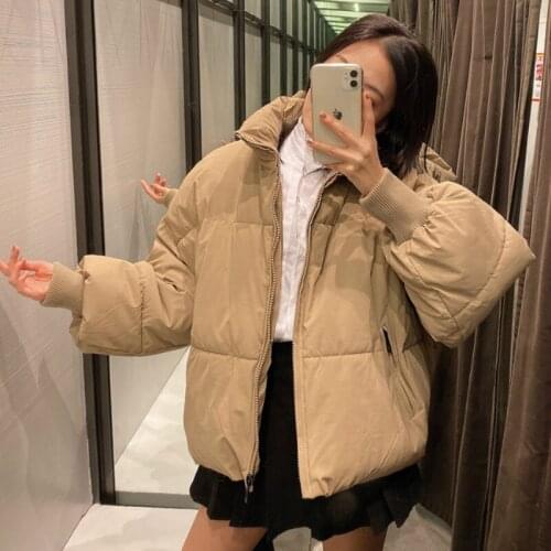 2020 Warm Plus Size Parka Women Tops Harajuku Khaki Oversized Women Coat Winter Jacket Bread Clothes Cotton Padded Outwear SDG1
