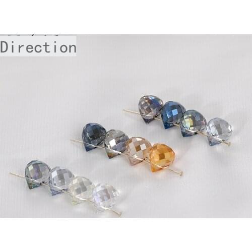 Transparent crystal faceted fat drop crystal bead pendant diy jewelry hand-made earring necklace bracelet material accessories