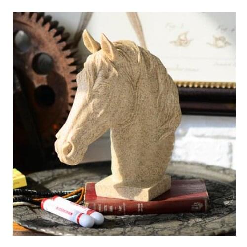 Manufacturers direct American Puge sandstone maitou ceramic living room furnishware luxury Animal Sculpture statue inventory