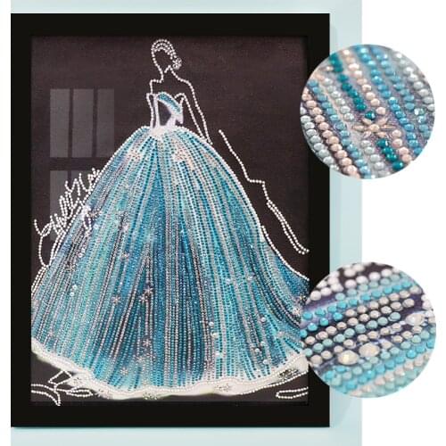 With Frame 5D DIY Diamond Painting Special Shape Diamond Embroidery Home Decor Handmade Wedding Bride