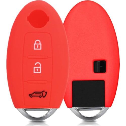 3 Buttons Car Key Silicone Case For Nissan TEANA Qashqai Juke Key Bag Cover Protector Fob Car-styling Auto Accessories