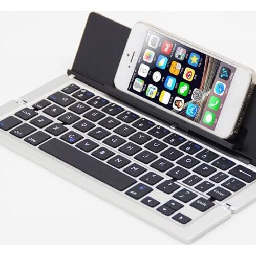 Mini Folding Keyboard Foldable Wireless Keypad With Aluminum Alloy Case For Windows/Android Ios Tablet iPad Phone