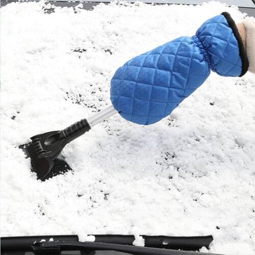 Car Window Windscreen Windshield Snow Clear Car Ice Scraper With Gloves Snow Remover Shovel Deicer Spade Scraping Tool