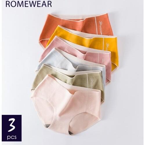 2021 New Seamless Cotton Panties For Women/Girls Bodysuit Comfort Underwear Female Tanga Briefs Sexy Lingerie High Quality 3 Pcs