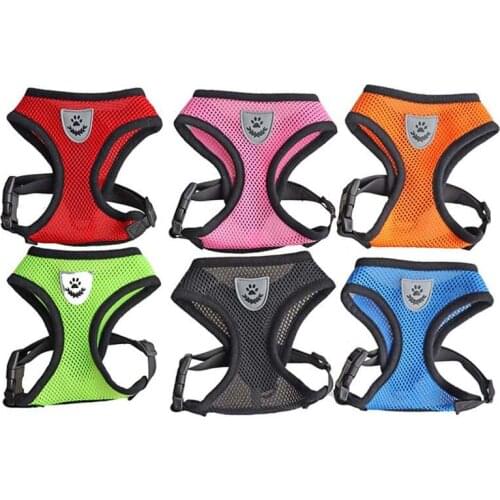 Breathable Mesh Pet Harness with Padded Vest with Reflective Safety Small Dog Harness and Leash Puppy Cat Chihuahua Accessories