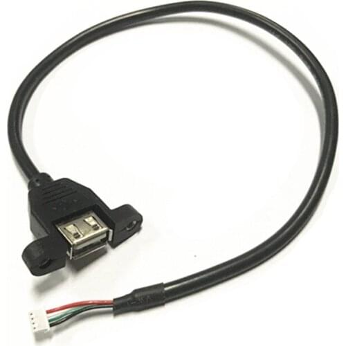 High Quality 35cm Screw hole fixed USB Cable 1.25mm pitch 4-Pin USB Cable Line 4Pin Plug Male USB2.0 Female date cable