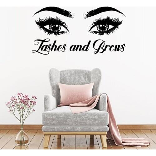 Funny Eyelash Art Sticker Waterproof Wall Stickers For Living Room Bedroom Vinyl Mural Decal