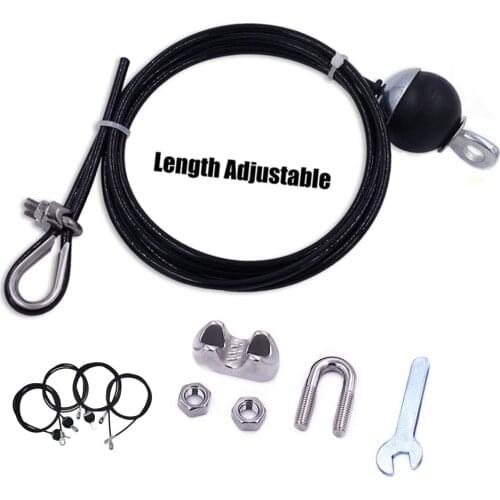 1.4M-3M Gym Cable Wire Rope Heavy Duty Steel Home Gym Cable Fitness Pulley Accessories Arm Biceps Strength Trainning Equipment