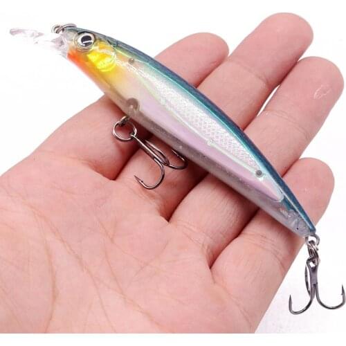 1PCS Floating Laser Minnow Fishing Lures 14g/11cm Luminous Hard Aritificial Fake Bait Wobblers Crankbait Pesca Isca