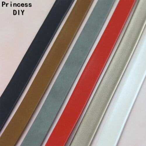 5 Meters10 16mm Handmade Material Grey Red Navy PU Ribbon 3/8" White Faux Leather Ribbon Fall Bias DIY Chocker Necklace Craft