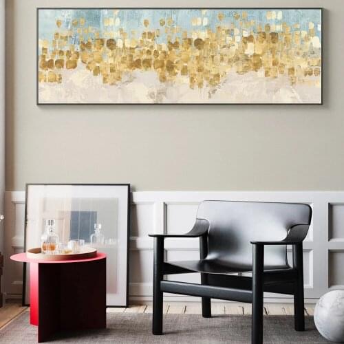 Dancing Stars Abstract Gold Canvas Paintings On The Wall Art Posters And Prints Modern Graffiti Art Pictures For Bed Room Cuadro