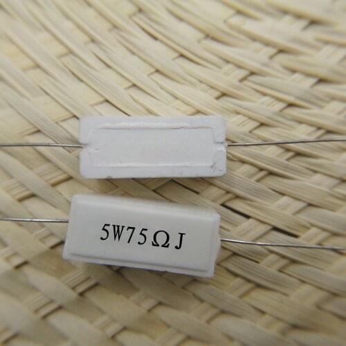 10pcs 5W 75 ohm 75R 75ohm Cement resistor