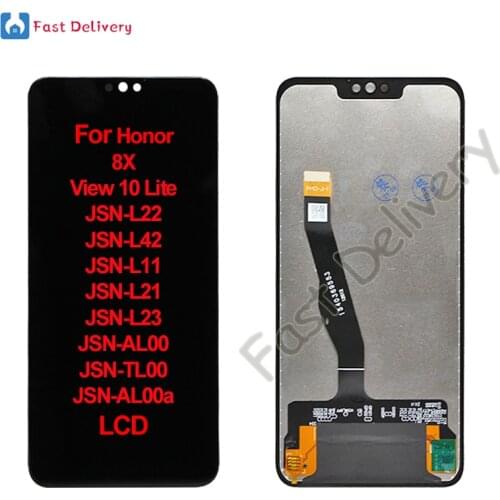 For Honor 8X LCD Display Touch Screen Digitizer Assembly For Honor View 10 Lite JSN L22 L42 L11 L21 L23 AL00 TL00 AL00a LCD