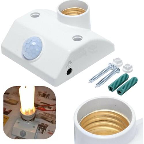 E27 Infrared PIR Sensor Motion Detector Light Lamp Bulb Socket Holder Switch