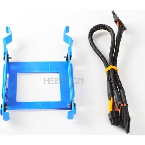 Heretom 1 Set 2.5" HDD Bracket Caddy 3650 for Dell Optiplex 3040 5040 7040 7050 3046 MT X9FV3 with Power Cable GP2JM